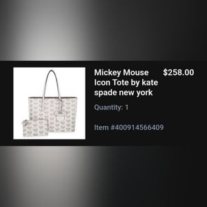 Mickey Mouse Icon Tote by Kate Spade New York